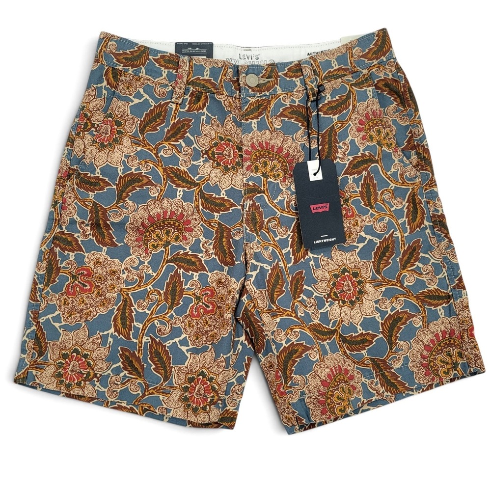 Levis XX‎ Chino Relaxed Shorts Mens 29 Floral Paisley Cotton Festival Boho Retro